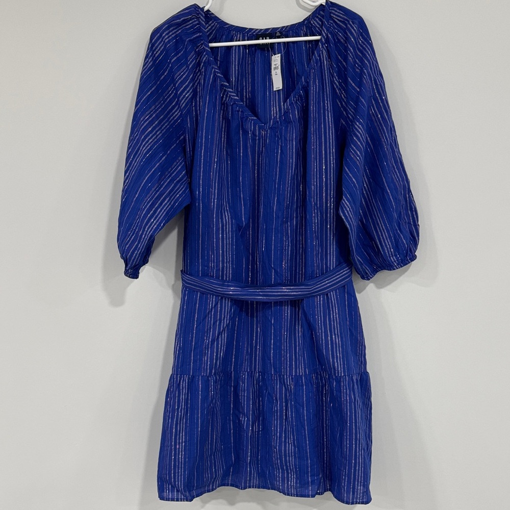 GAP Blue Striped Mini Dress